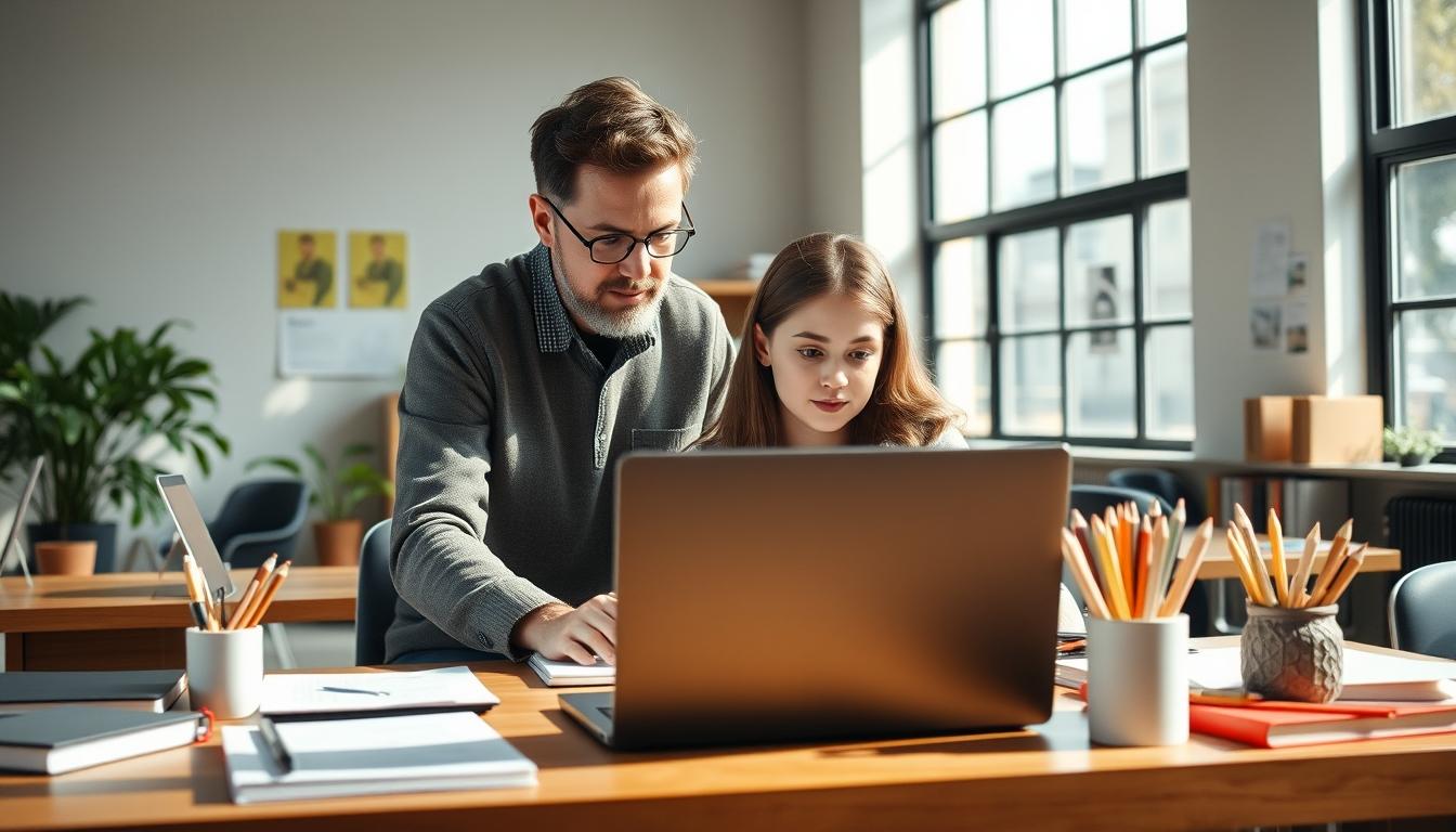Student preparing for exams with study materials